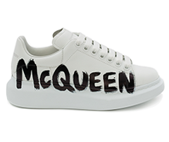 A. McQueen Oversized Graffiti White/black