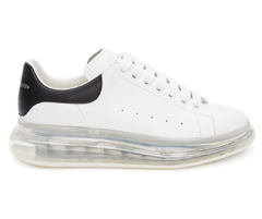 A. McQueen Oversized Clear Sole White/black