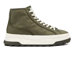 Gucci GG High-Top Sneakers Khaki