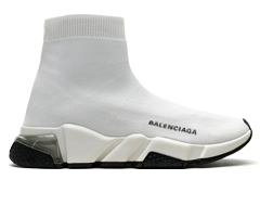 Balenciaga Clear Sole White Black