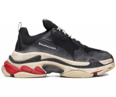 balenciaga triple s black red fake