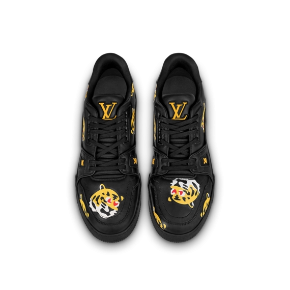 Louis Vuitton Trainer Sneaker - Black, Printed calf leather