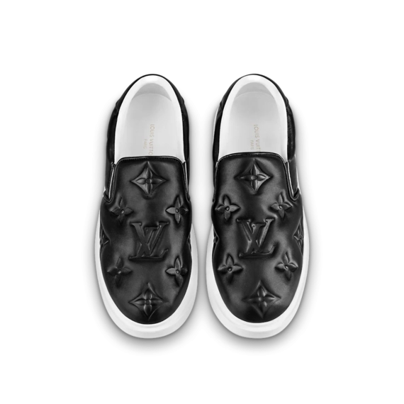 Louis Vuitton Beverly Hills Slip On - Black, Monogram-embossed calf leather