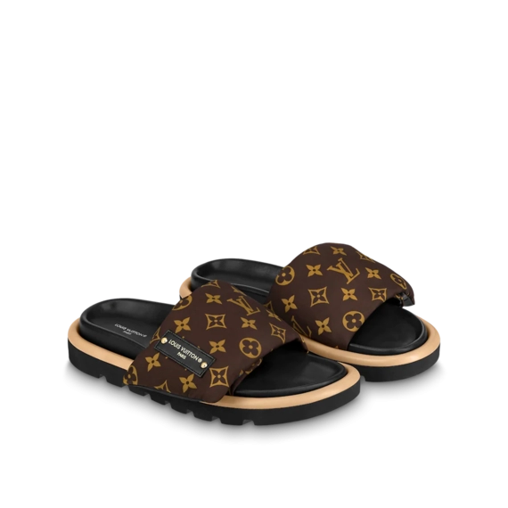 Louis Vuitton Pool Pillow Flat Comfort Mule Cacao Brown