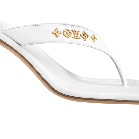 Louis Vuitton Signature Thong White