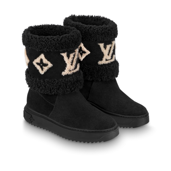 Louis Vuitton Snowdrop Flat Ankle Boot Black