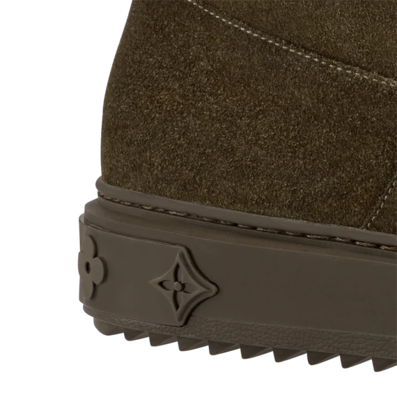 Louis Vuitton Snowdrop Flat Ankle Boot Khaki Green
