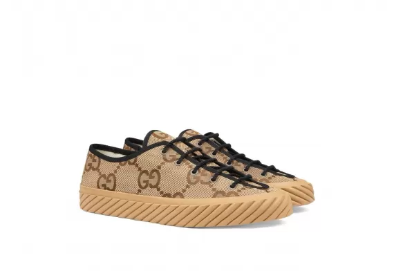 Gucci Maxi GG low-top sneakers - Beige/Black