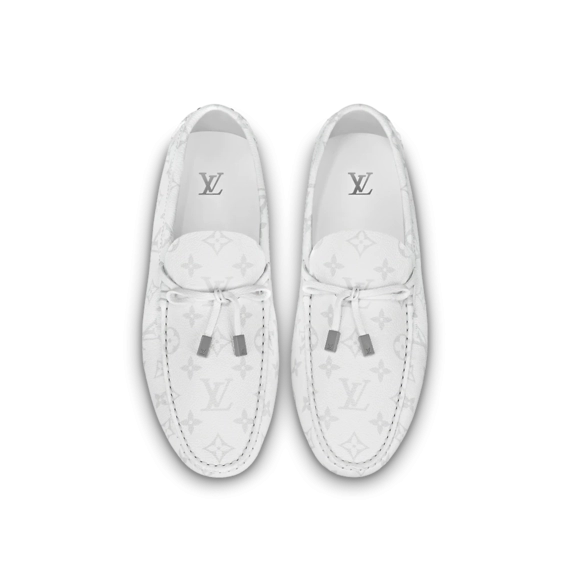 LV Driver Mocassin White