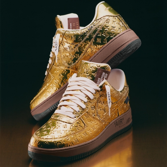 Louis Vuitton And Nike Air Force 1 By Virgil Abloh - Met Gold