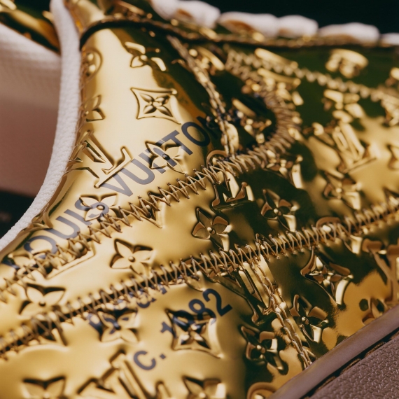 Louis Vuitton And Nike Air Force 1 By Virgil Abloh - Met Gold