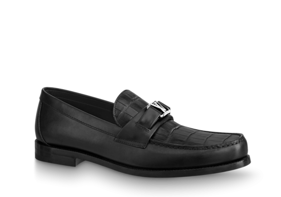 Louis Vuitton Major Loafer Alligator and calf leather Black