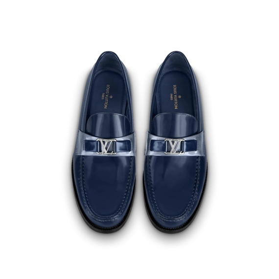 Louis Vuitton Major Loafer Glazed calf leather Navy Blue