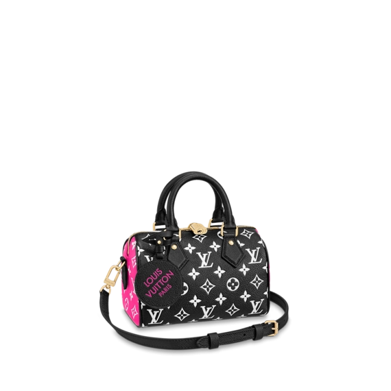 Louis Vuitton  Speedy Bandouliere 20 Black / White / Pink