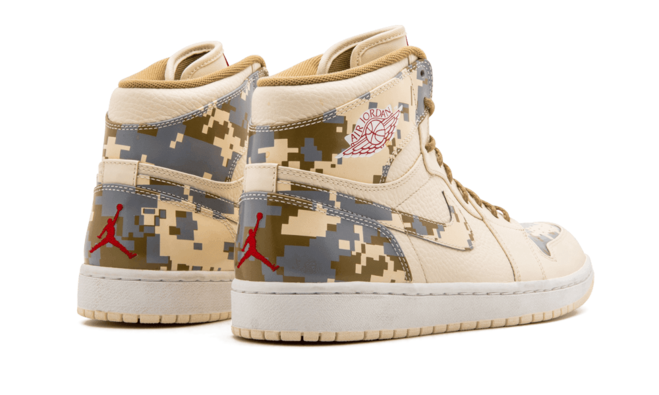 Air Jordan 1 Retro Digi-Camo NATURAL/G RED-CAMO-SILVER