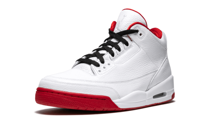 Air Jordan 3 - WHITE/VARSITY-RED/BLACK