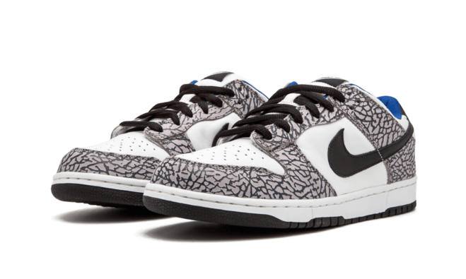 Nike Dunk Low Pro SB WHITE SUPREME WHITE/BLACK-CEMENT GREY