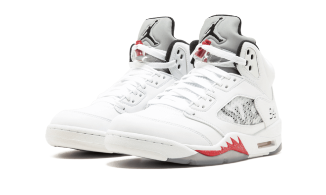 Air Jordan 5 Retro - Supreme WHITE/BLACK-VARSITY RED