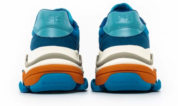 Balenciaga Wmns Triple S Trainer Blue White Orange