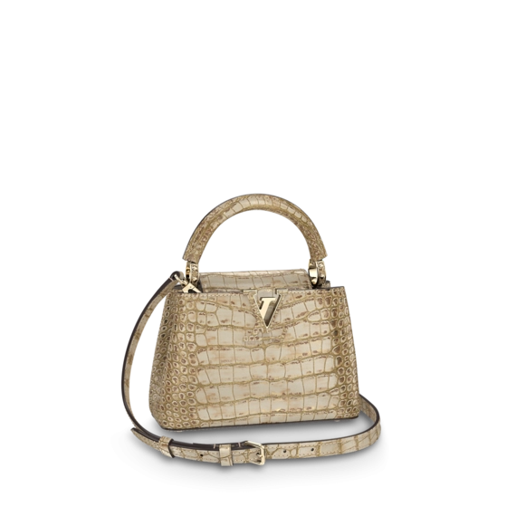 Louis Vuitton Capucines Mini White gold color