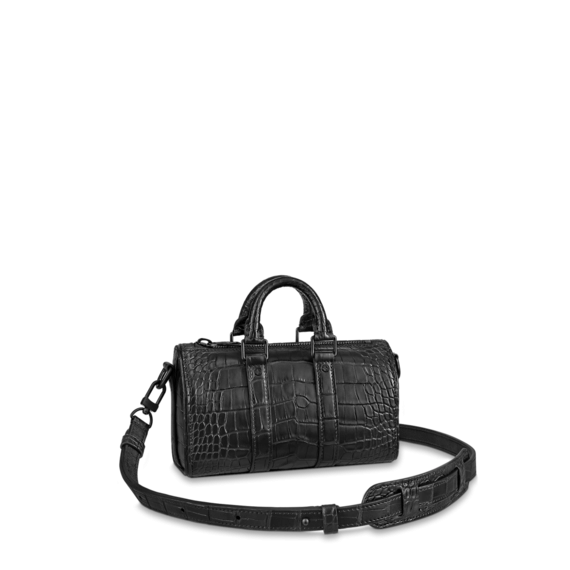 Louis Vuitton Keepall XS Croco Matte Black