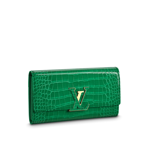 Louis Vuitton Capucines Wallet Emeraude Green