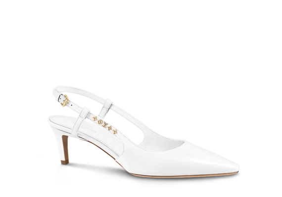 Louis Vuitton Signature Slingback Pump White