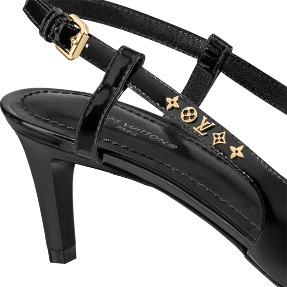 Louis Vuitton Signature Slingback Pump Black