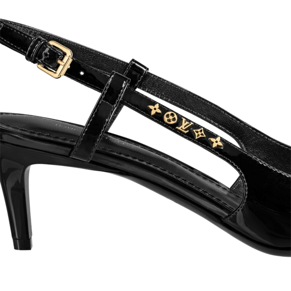 Louis Vuitton Signature Slingback Pump Black