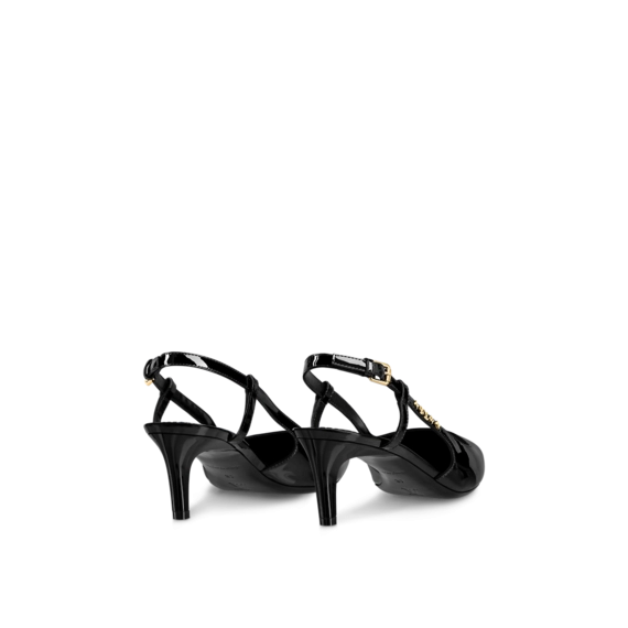 Louis Vuitton Signature Slingback Pump Black