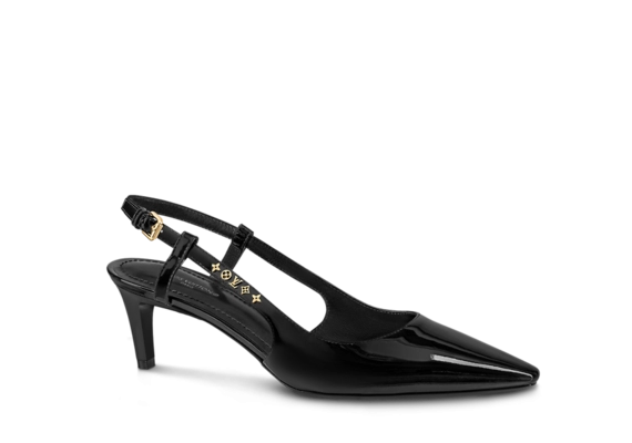 Louis Vuitton Signature Slingback Pump Black