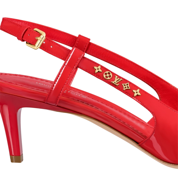 Louis Vuitton Signature Slingback Pump Red