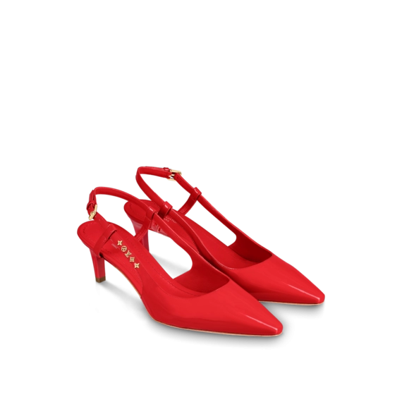 Louis Vuitton Signature Slingback Pump Red