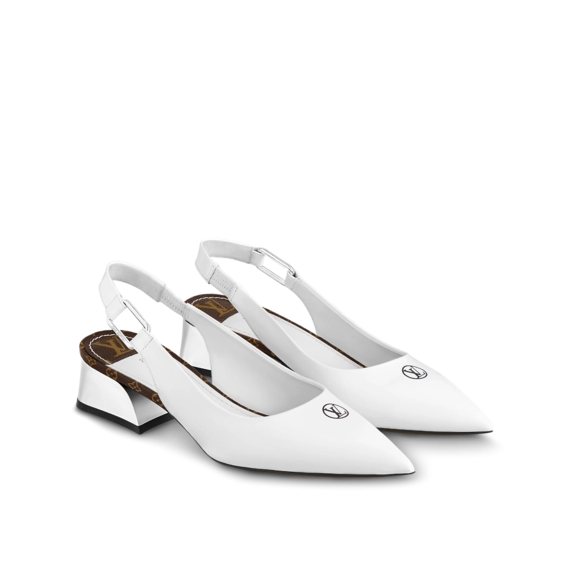 Louis Vuitton Magnetic Slingback Pump White