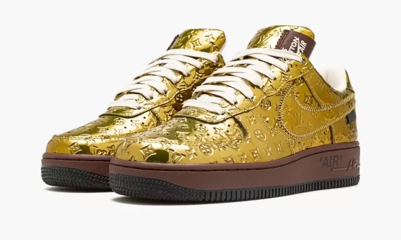 Louis Vuitton AIR FORCE 1 Low Virgil Abloh - Metallic Gold