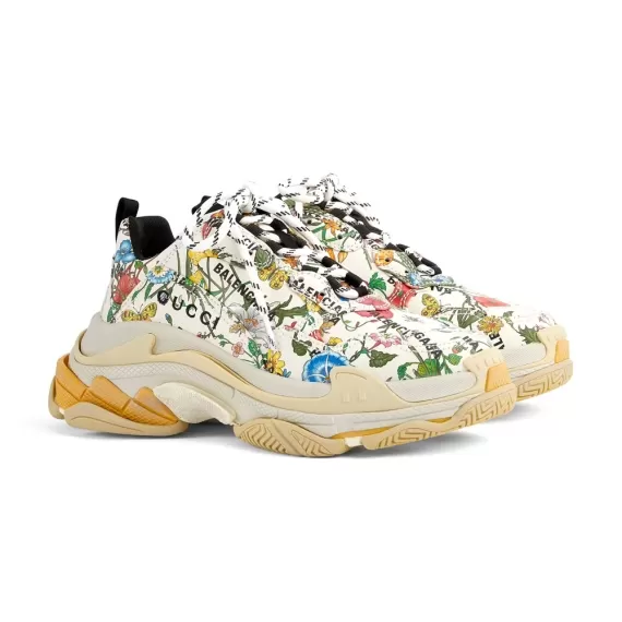 Balenciaga & Gucci Triple S - The Hacker Project Flora Print