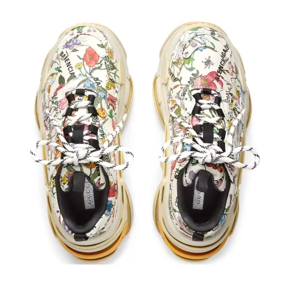 Balenciaga & Gucci Triple S - The Hacker Project Flora Print