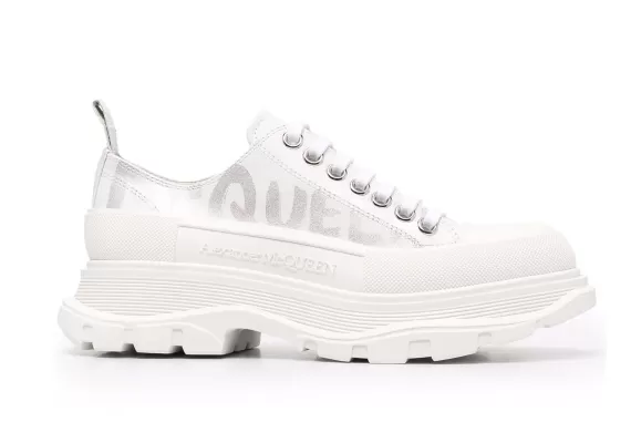 Alexander McQueen chunky sole sneakers - Logo Print White