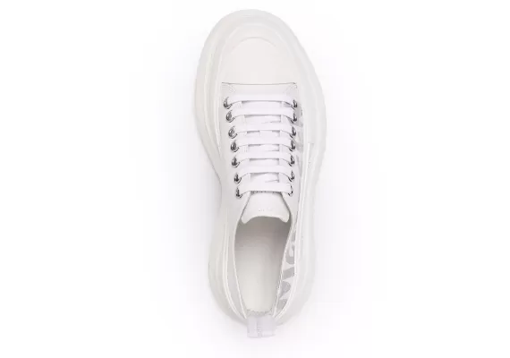 Alexander McQueen chunky sole sneakers - Logo Print White