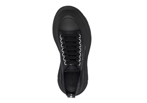 Alexander McQueen Graffiti-logo Tread Slick sneakers - Black