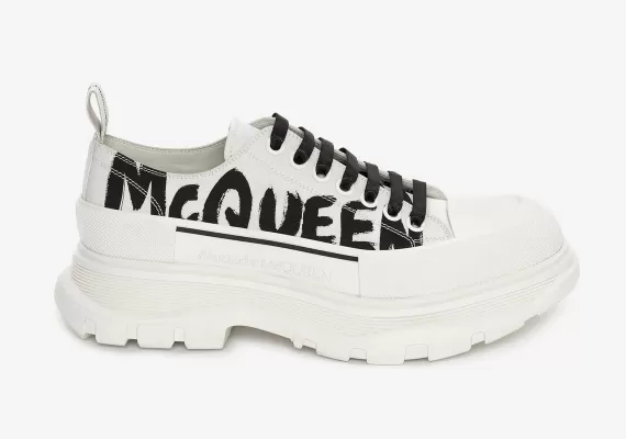 Alexander McQueen Tread Slick Lace Up Optic White
