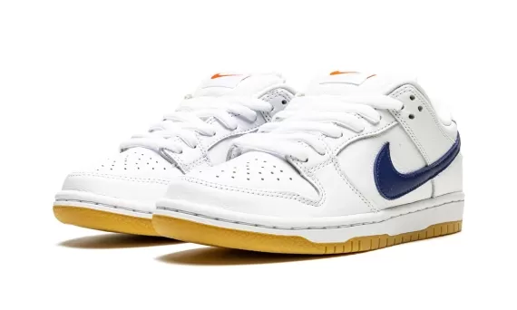 Nike SB Dunk Low Pro ISO Orange Label - White / Navy