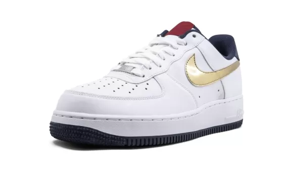 Nike Air Force 1 '07 - White/Metallik Gold-Obsidian