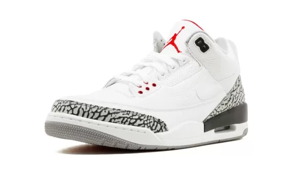 Air Jordan 3 Retro JTH NRG - White/white-Fire Red-Black