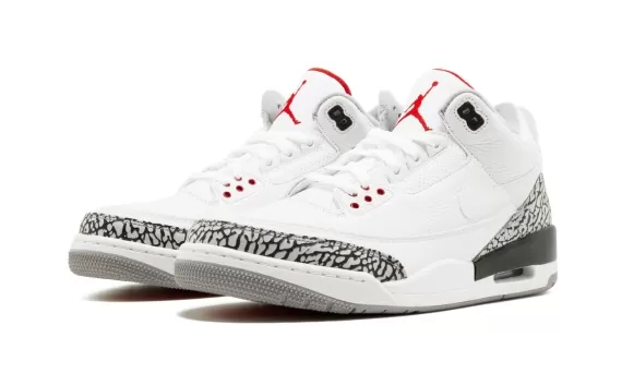 Air Jordan 3 Retro JTH NRG - White/white-Fire Red-Black