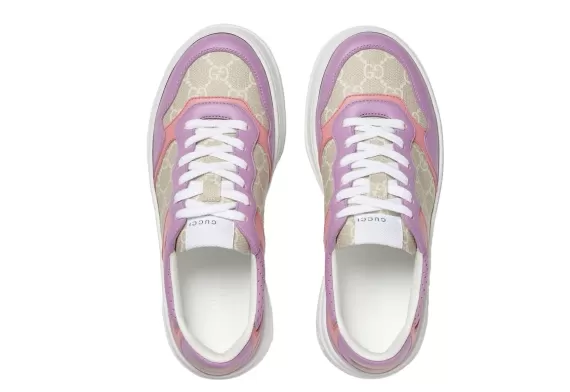 Gucci multi-panel lace-up sneakers - GG Supreme canvas multicolour