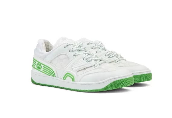 Gucci Basket sneakers - Interlocking G logo White/green