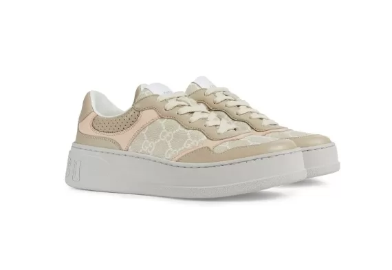Gucci GG panelled low-top sneakers - Beige