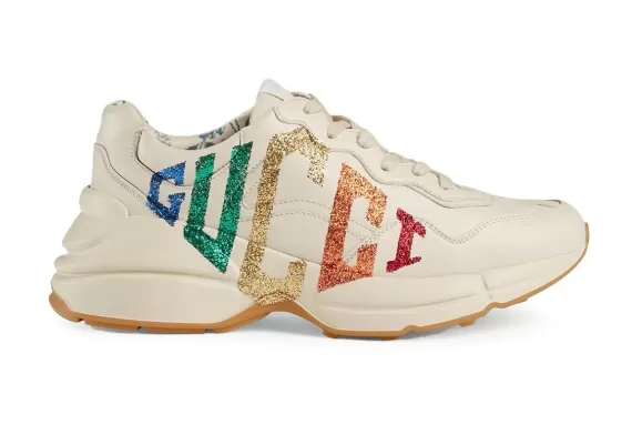 Gucci Rhyton glitter Gucci leather sneaker - Rainbow Glitter Gucci