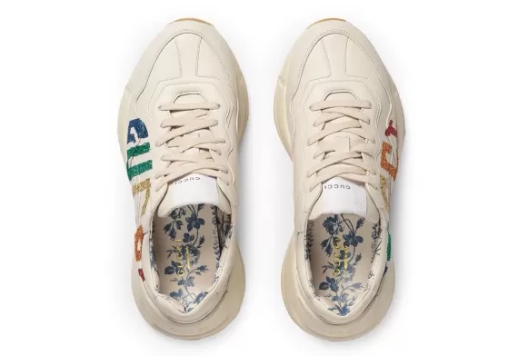 Gucci Rhyton glitter Gucci leather sneaker - Rainbow Glitter Gucci